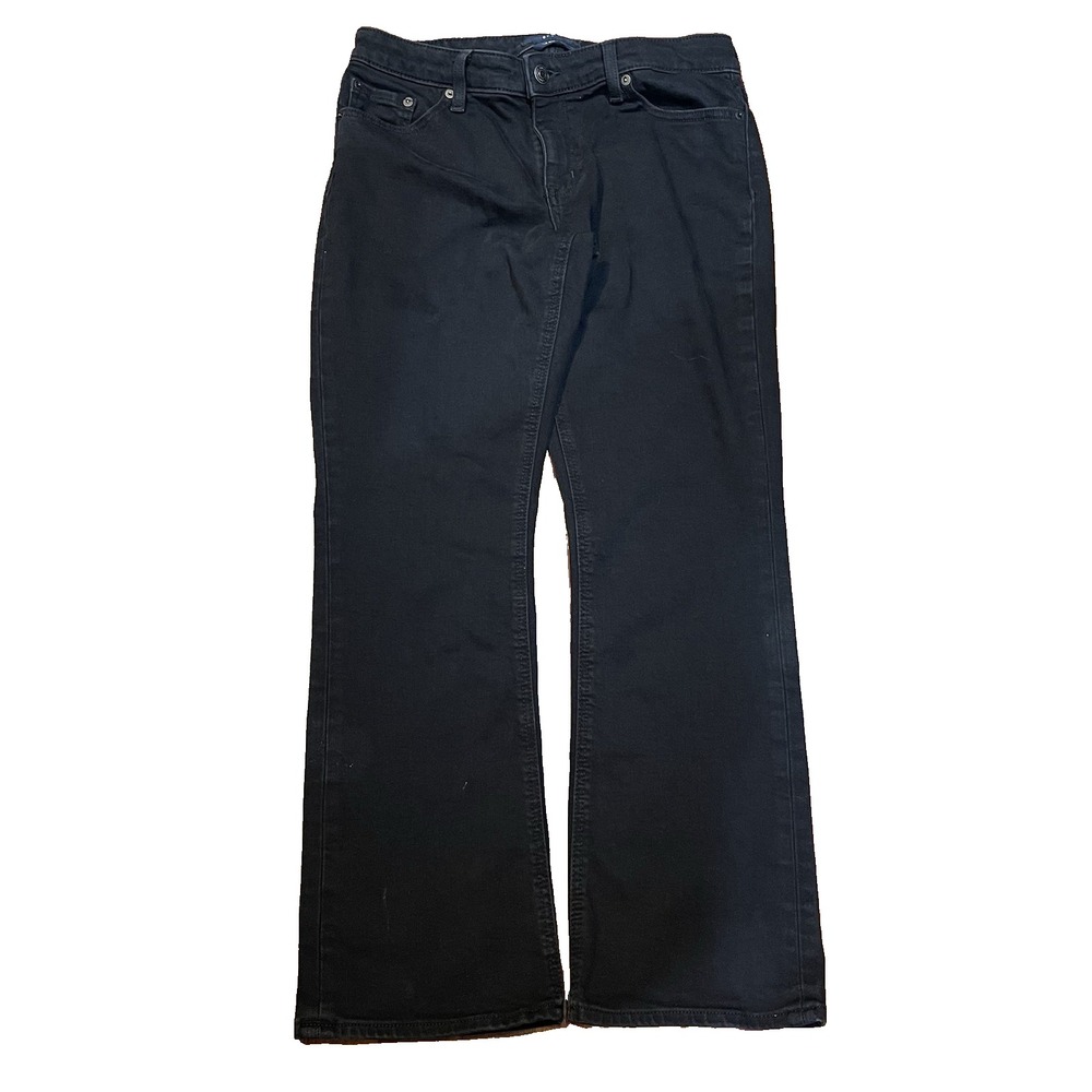 Aeropostale  Mid Rise Boot Cut Jeans‎ Black Size 12 Short  Women's